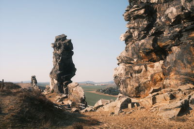 Rock formations on mountain