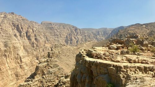View of rock formations against sky