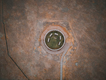 High angle view of ice cream in water