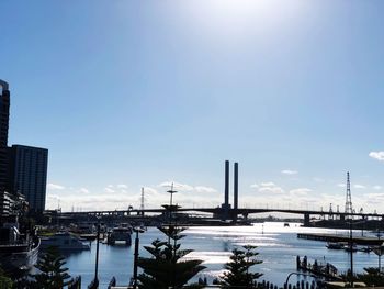 View of marina at harbor