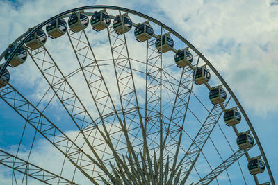 Low angle view of ferris wheel against sky