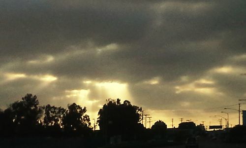 View of cloudy sky at sunset