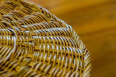 Close-up of wicker basket