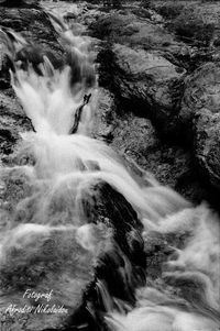 Scenic view of waterfall