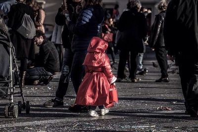 People walking in city