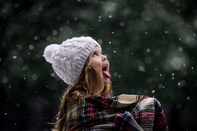 View of man in snow