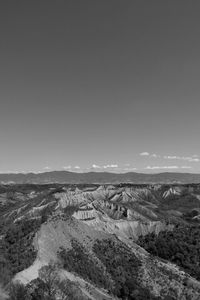 Scenic view of landscape against clear sky