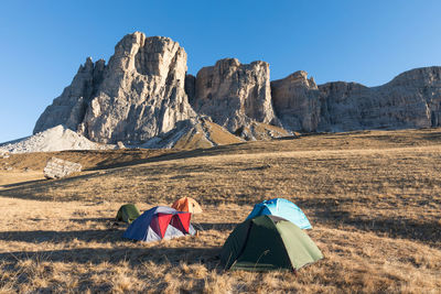 Scenic view of mountain range against sky