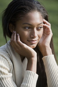 Portrait of young woman