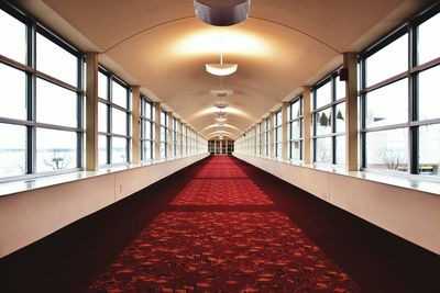 Empty corridor of building