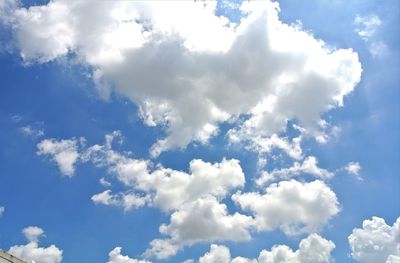 Low angle view of clouds in sky