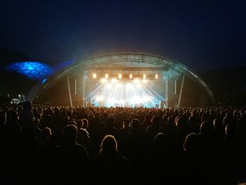 Rear view of people at music concert
