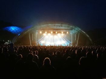 Rear view of people at music concert