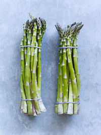 Bunches of green asparagus