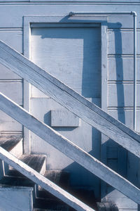 Low angle view of building with staircase