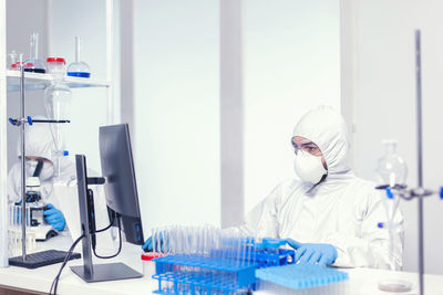 Female scientist working in laboratory