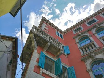 Low angle view of buildings against sky