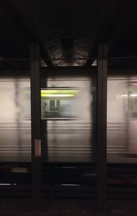 Train at railroad station platform