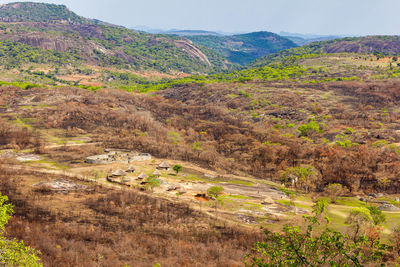 High angle view of landscape