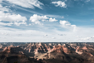 Scenic view of rocky mountains at grand canyon national park against sky