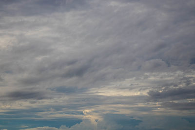 Low angle view of clouds in sky