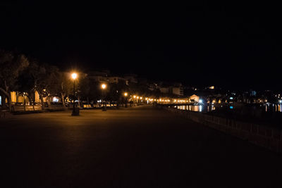 Illuminated city at night