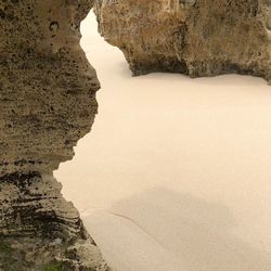 High angle view of sea shore