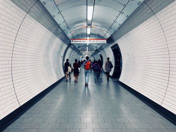 People walking in subway