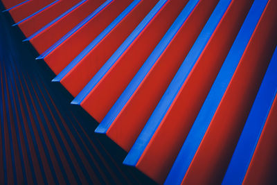 Low angle view of illuminated lights on wall