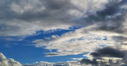 Low angle view of clouds in sky