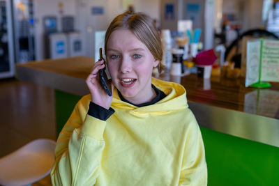 Young woman looking away