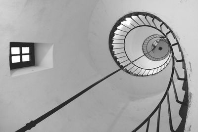 Low angle view of spiral staircase