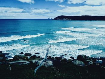 Scenic view of sea against sky