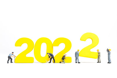 Group of people against white background