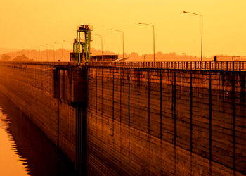 View of bridge against sky during sunset