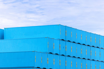 Low angle view of modern building against sky
