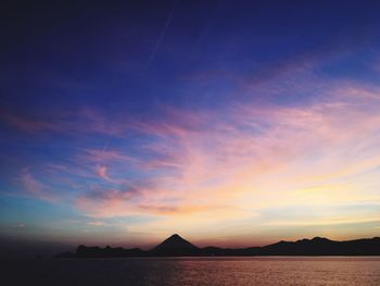 View of sea at sunset