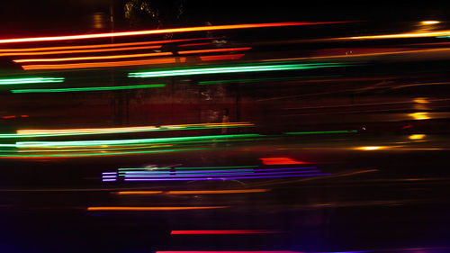 Light trails in city at night