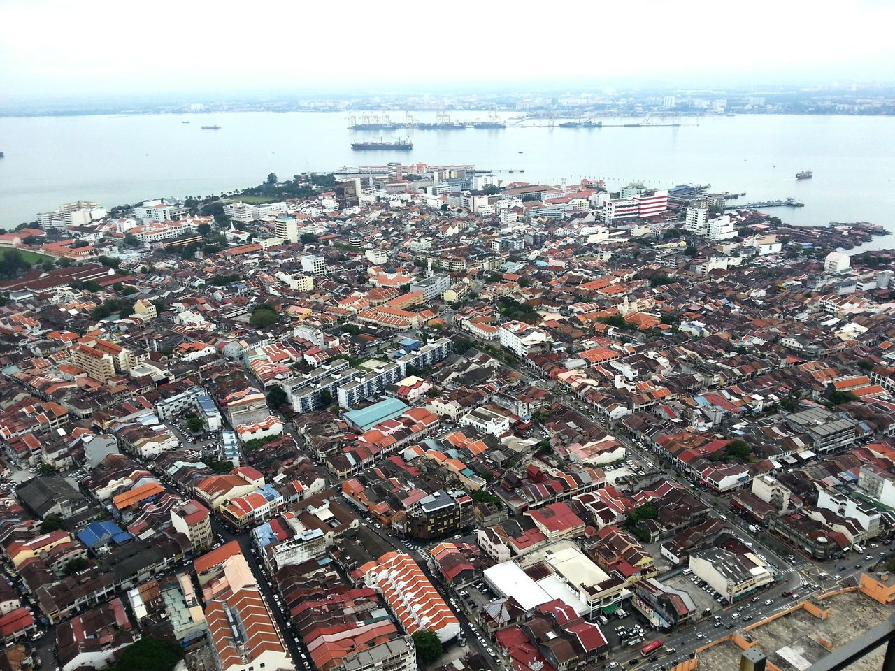 HIGH ANGLE VIEW OF CITYSCAPE