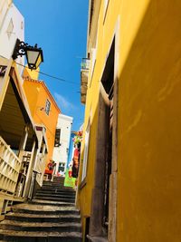 Low angle view of buildings against sky