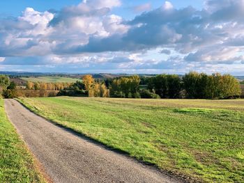 Sunlight on the fields and the countryside, fall colors and horizon, landscape and soft natural 