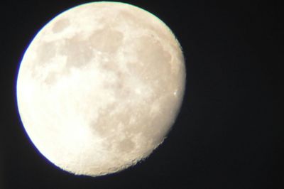 Low angle view of moon in sky