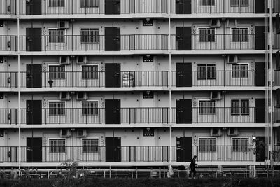 Apartment building in city