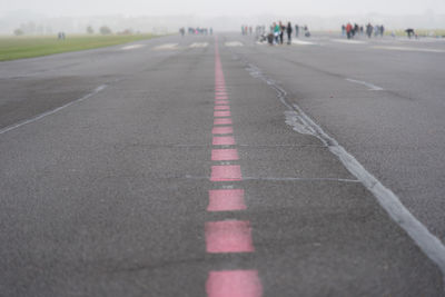 Close-up of zebra crossing