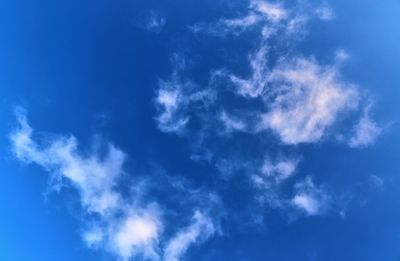 Low angle view of clouds in sky