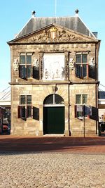 Exterior of old building against sky