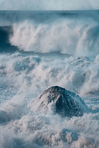 Aerial view of sea against sky