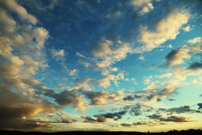 Low angle view of cloudy sky