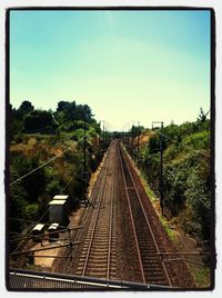 Railroad tracks in winter