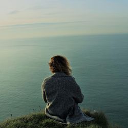 Woman looking at sea